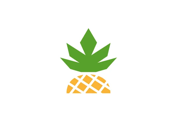 Ananas Basit Simgesi Beyaz Arka Plan Üzerinde Izole — Stok Vektör