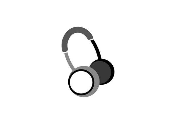 Auriculares Icono Simple Aislado Sobre Fondo Blanco — Archivo Imágenes Vectoriales