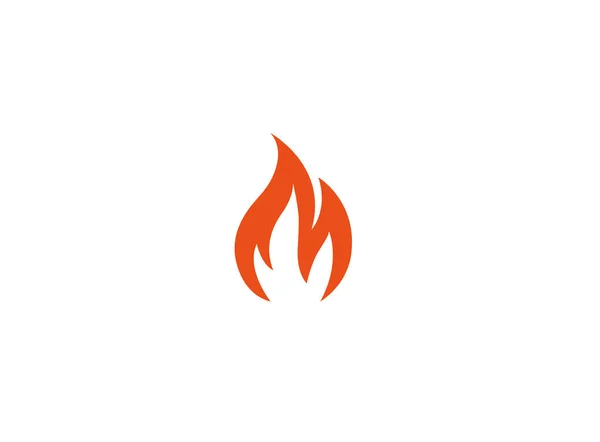 Fire Flat Icon Isolated White Background — Stock Vector