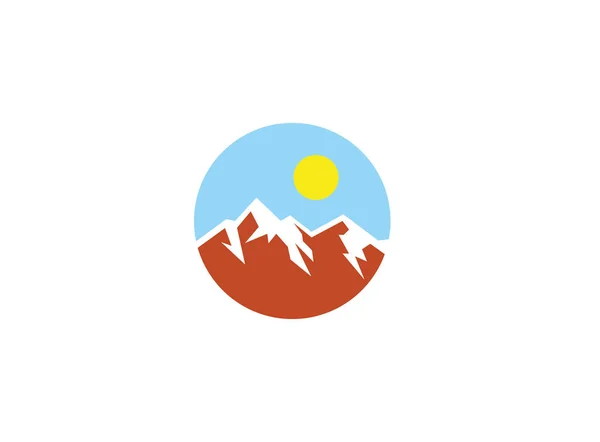 Berg Einfaches Logo Isoliert Auf Weißem Hintergrund — Stockvektor