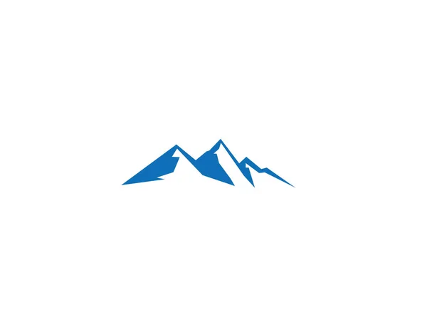 Mountain Enkel Logo Isolerad Vit Bakgrund — Stock vektor