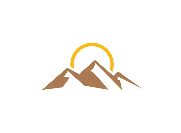 山地简单标志隔离在白色背景上 — 图库矢量图片