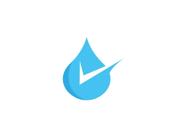 Water Drop Pictogram Geïsoleerd Witte Achtergrond — Stockvector