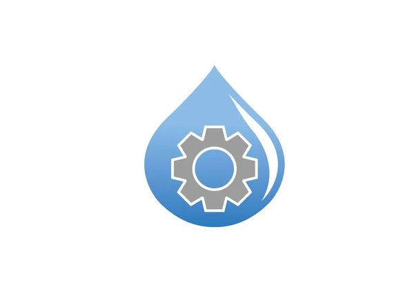 Water Drop Pictogram Geïsoleerd Witte Achtergrond — Stockvector