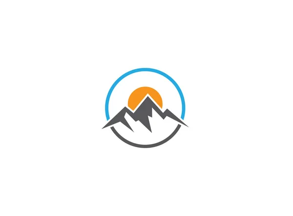 mountain simple logo isolated on white background