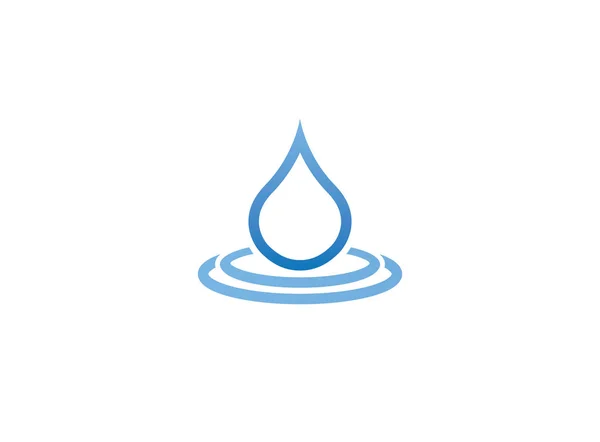 Water Drop Pictogram Geïsoleerd Witte Achtergrond — Stockvector