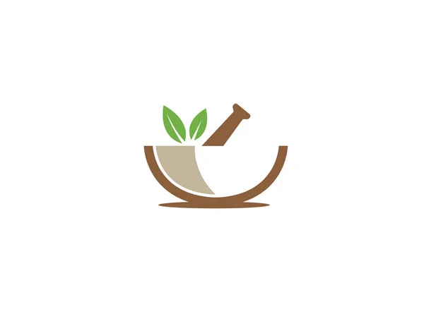 Ayurveda Recept Met Blad Logo Witte Achtergrond — Stockvector