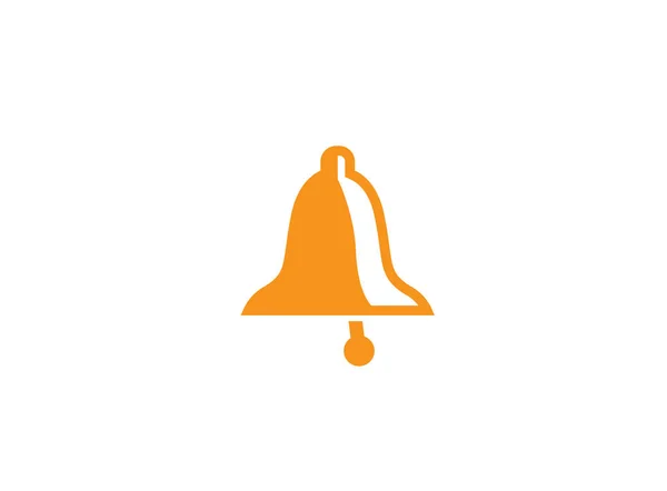 Gele Bell Logo Witte Achtergrond — Stockvector