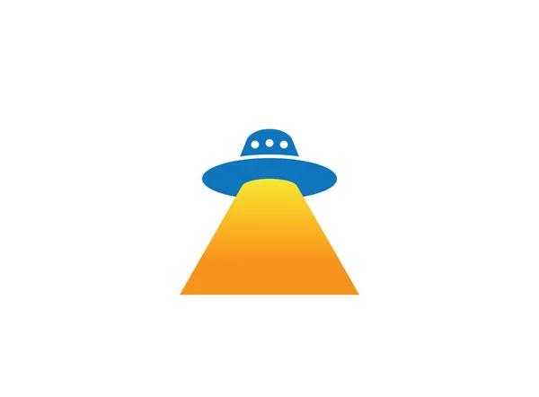 Logotipo Ufo Isolado Fundo Branco —  Vetores de Stock