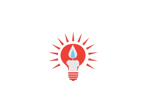 Ljus Glödlampan För Logo Design Illustration Vit Bakgrund — Stockfoto