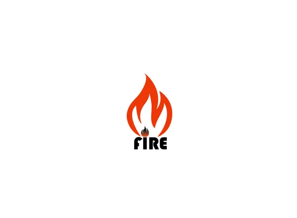 白い背景にロゴのための火のシンボルと炎 — ストック写真