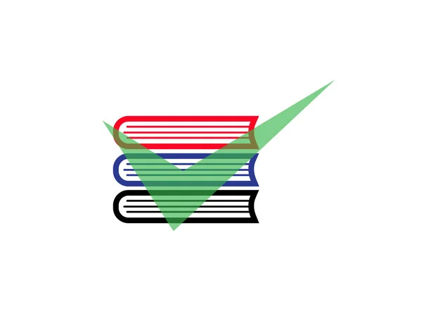 Multi Libro Marca Verificación Para Ilustración Del Diseño Del Logotipo —  Fotos de Stock