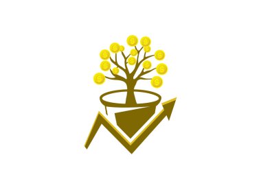 Para büyüme grafiği ve yatırım para birimi koleksiyonu. Satış ikonunu yükselt ve logo, web, uygulama, UI için modern para büyütme sembolü. İlerleme simgesi basit bir işaret. para kar beyazı beyaz arkaplanda izole