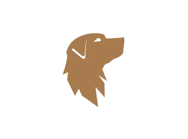 Logo Tasarımı Için Köpek Başı Simgesi Beyaz Arkaplanda Evcil Hayvan — Stok fotoğraf