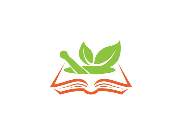 Recepten Boek Veganistisch Kookboek Logo Ontwerp Illustratie Groente Koken Voedsel — Stockfoto