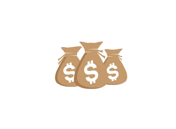 Para Çantaları Büyüme Tablosu Yatırım Para Birimi Koleksiyonu Satış Ikonunu — Stok fotoğraf
