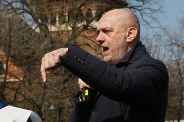 Mahkeme katipleri işçi sendikası protesto mitingi - Bükreş, Romanya.