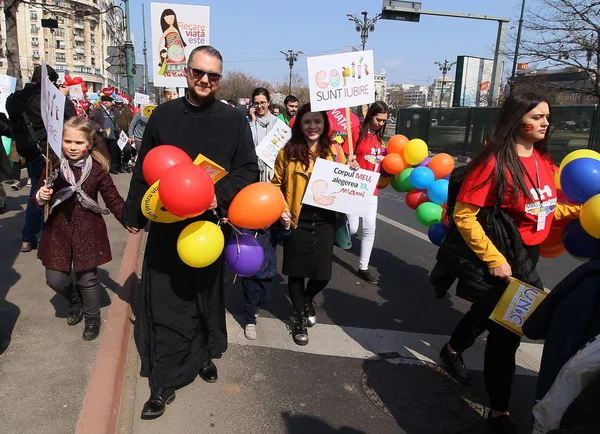 Marcha por la Vida - Bucarest, Rumania . — Foto de Stock