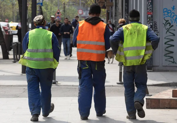 Arbeidsmarkt in de bouw-Boekarest, Roemenië — Stockfoto