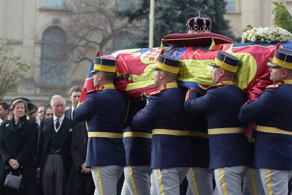 Ρουμανία-Βασιλιάς Μιχαήλ ι-βασιλική κηδεία — Φωτογραφία Αρχείου