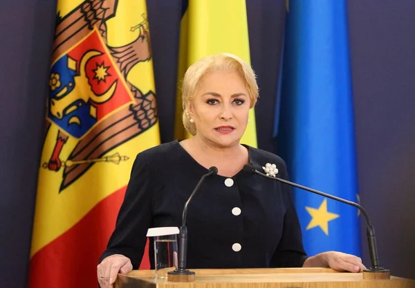 Спільне засідання урядів Румунії та Республіки Молдова — стокове фото