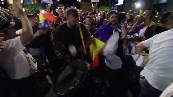 Bükreş Romanya Ağustos 2018 Ülkelerinin Dışında Yaşayan Romenler Psd Iktidar — Stok video