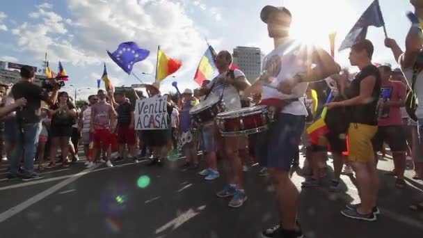 Bukurešť Rumunsko Srpna 2018 Rumunští Žijící Mimo Svou Vlast Účastní — Stock video