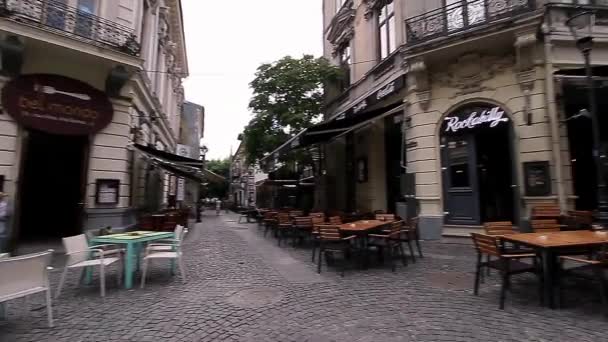 부쿠레슈티 루마니아 2018 레스토랑 테라스 심지어 디스코 루마니아의 가지에서 관광객을위한 — 비디오