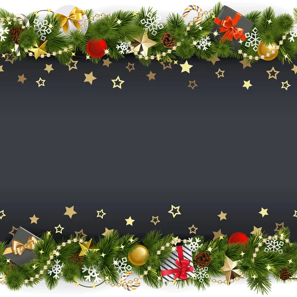 Fondo Navidad Vectorial Con Estrellas Regalos Aislados Sobre Fondo Blanco — Vector de stock