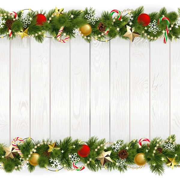 Vector Kerstmis Achtergrond Met Gouden Sterren Geïsoleerd Witte Achtergrond — Stockvector