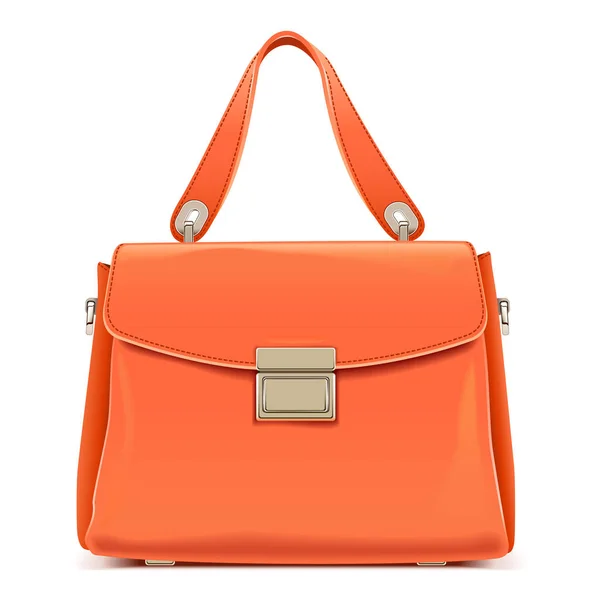 Vector Orange Female Handbag — Stock Vector