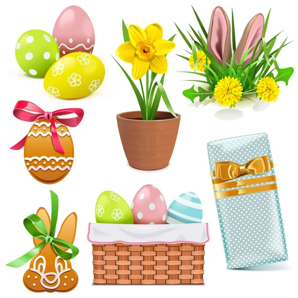Vector Easter Icons — Stock Vector