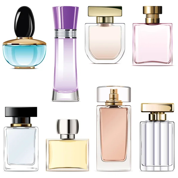 Vector Perfume Iconos de agua — Archivo Imágenes Vectoriales