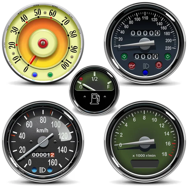 Speedometer Otomotif Vektor - Stok Vektor