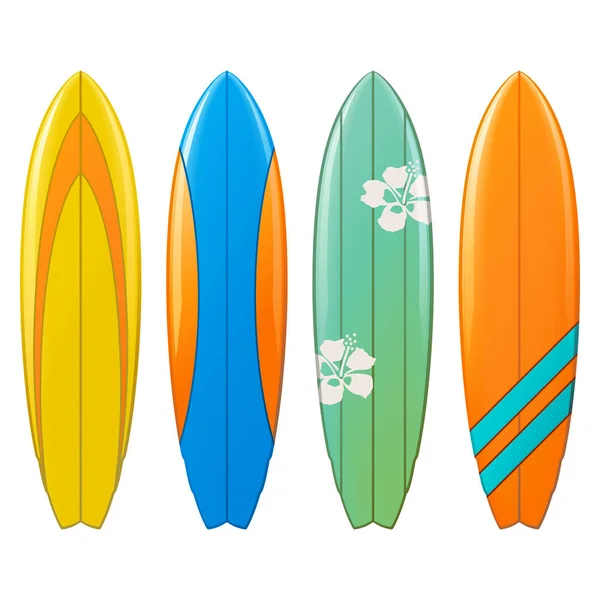 Ícones de prancha de surf vetorial — Vetor de Stock