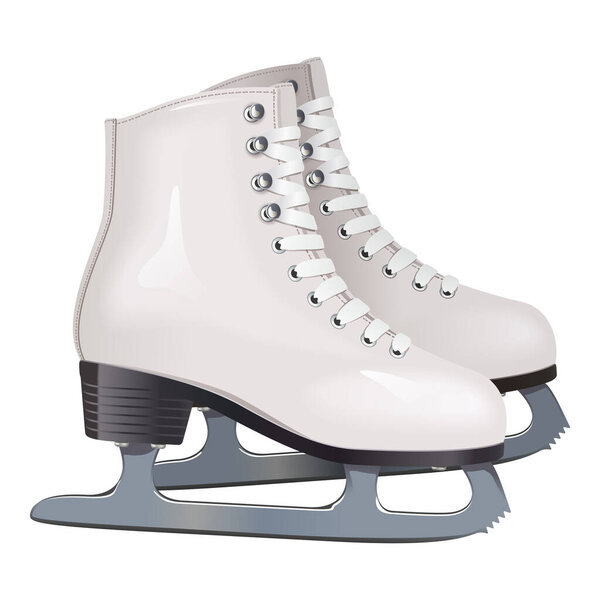 Икона векторных коньков на белом фоне