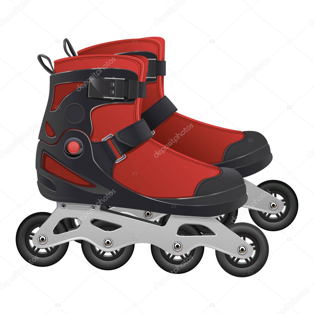 Vector Roller Skates Icon isolated on white background