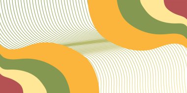 İnce dalgalı çizgiler ve sıcak ve doğal renklerde akan organik şekillerle kesişen karmaşık bir soyut arka plan.