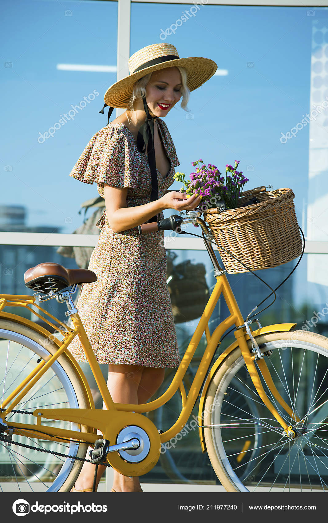 Cute girl on bike deals