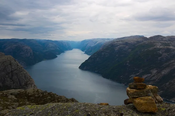 Vista Impressionante Del Lysefjord Norvegia — Foto Stock