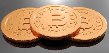 Sikke Bitcoin 3d Rendering