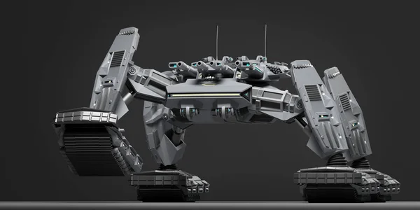 Fantezi Fütüristik yürüyüş Tank. Orijinal fikir ve modelleme auth