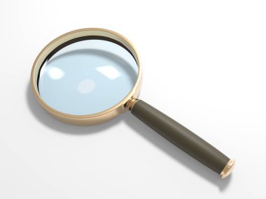 büyüteç beyaz izole