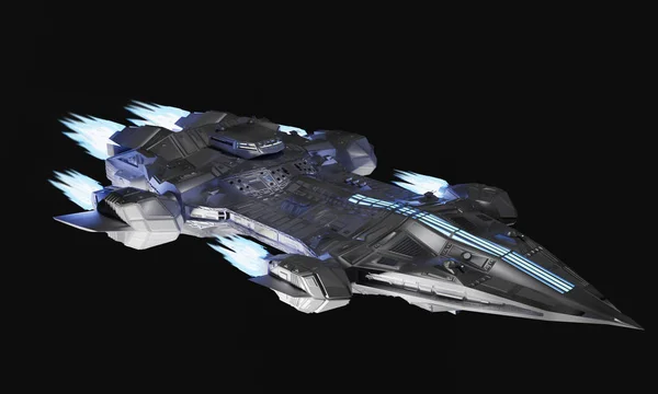 bilim kurgu 3d uzaylı spa render için uzay gemisi uçak