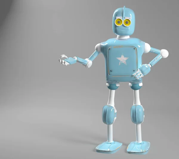 retro vintage robot; beyaz arka planda