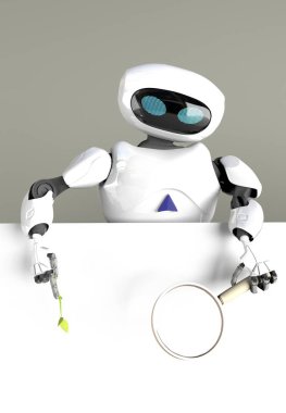 internet robot kadın searth , 3d render.