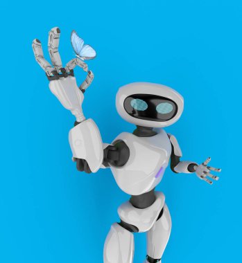 Kelebek 3d render ile Robot.