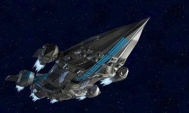 bilim kurgu 3d uzaylı spa render için uzay gemisi uçak