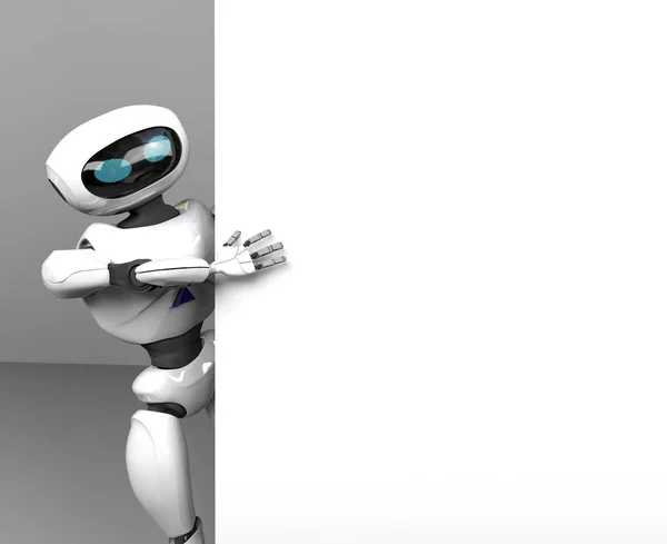 internette kadın robot arama , 3d render.