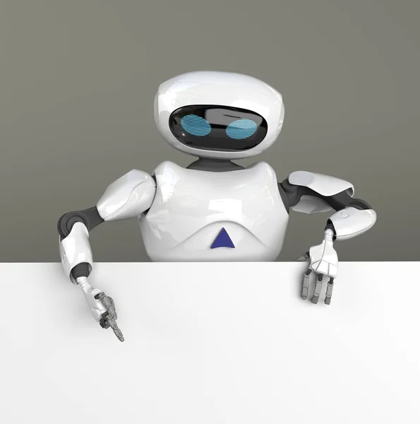 Búsqueda robot femenino en internet, 3d render . —  Fotos de Stock